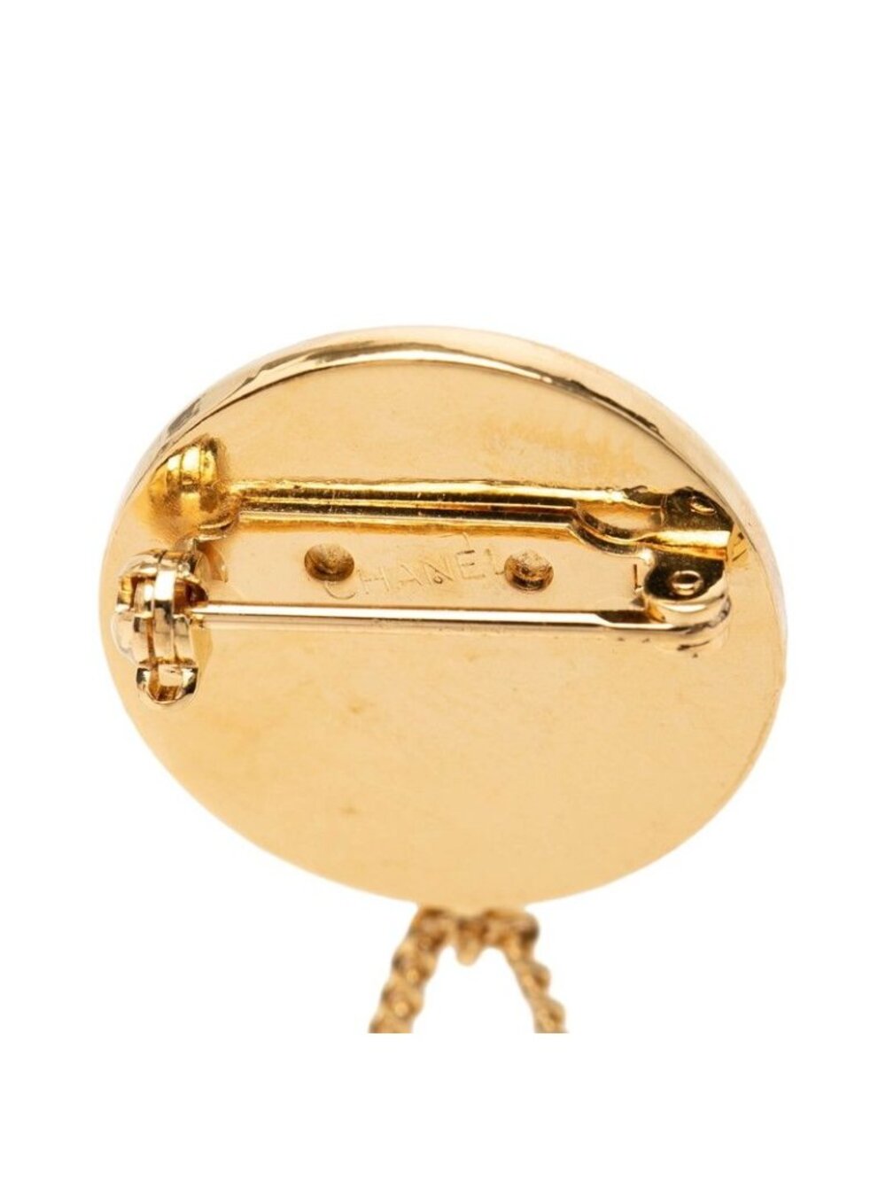 Chanel CC Logo Quilted Bag Motif Brooch Gold Plated - Picture 3 of 3